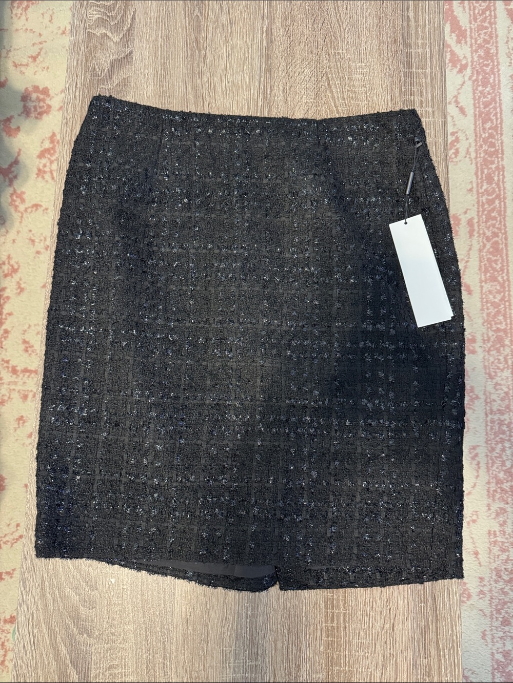 Calvin Klein Black Tweed Pencil Skirt - Size 12P